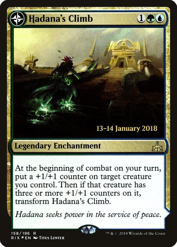 Hadana's Climb // Winged Temple of Orazca [Rivals of Ixalan Prerelease Promos] Magic: The Gathering