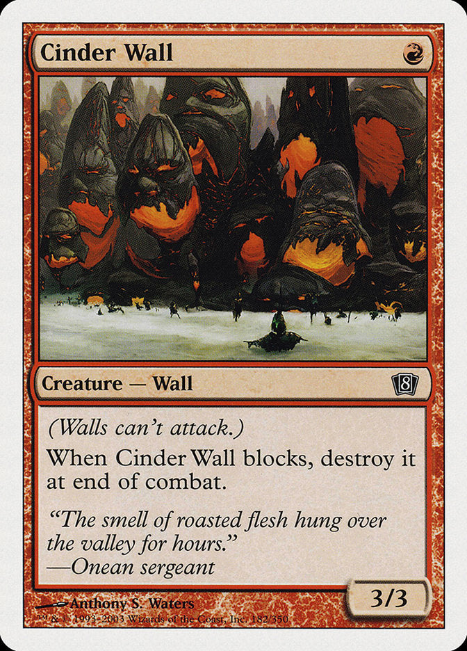 Cinder Wall [Eighth Edition] Magic: The Gathering