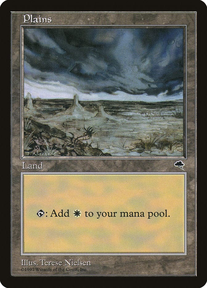 Plains (White Signature) [Tempest] Magic: The Gathering