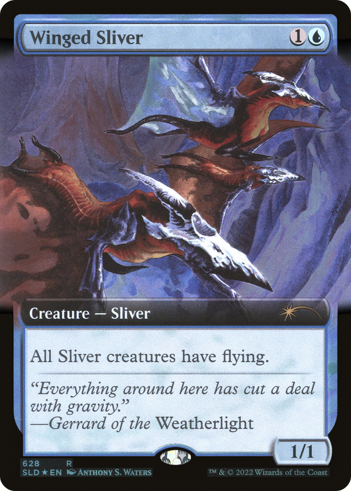 Winged Sliver (Extended Art) [Secret Lair Drop Promos] Magic: The Gathering