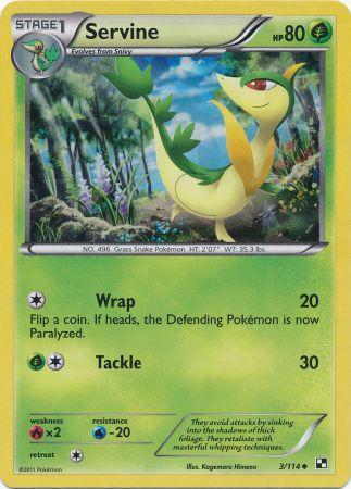 Servine (3/114) (Cracked Ice Holo) [Black & White: Base Set] Pokémon