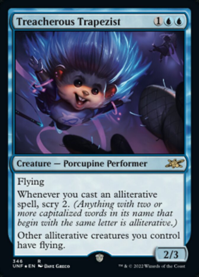 Treacherous Trapezist (Galaxy Foil) [Unfinity] Magic: The Gathering