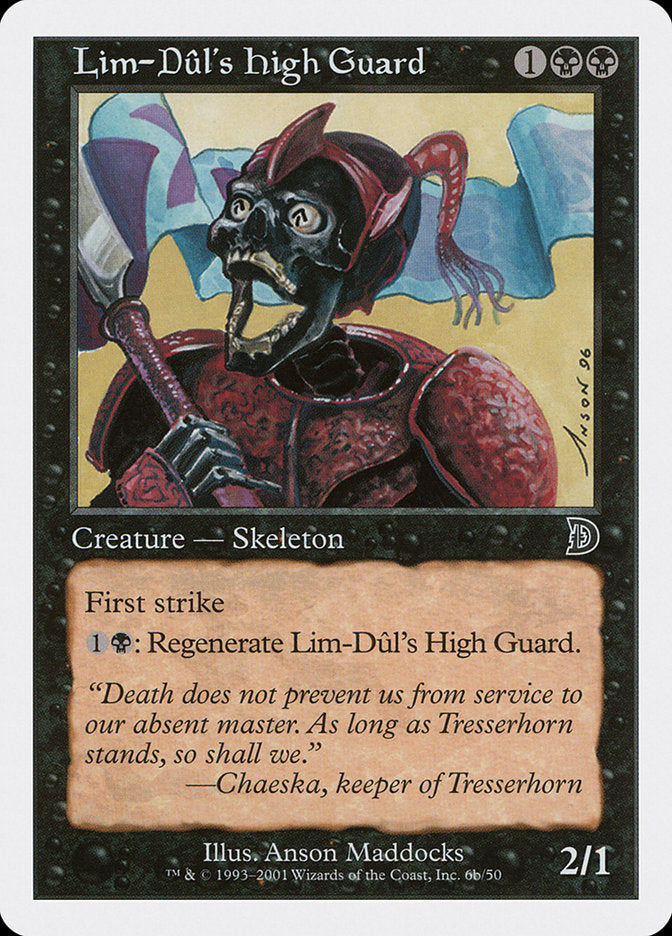 Lim-Dul's High Guard (Holding Flag) [Deckmasters] Magic: The Gathering