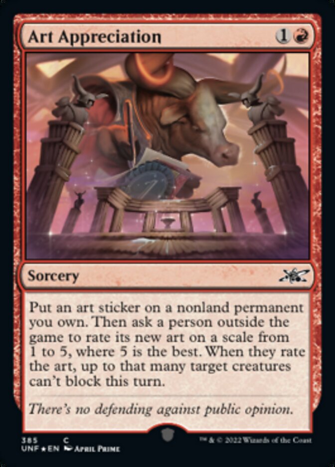 Art Appreciation (Galaxy Foil) [Unfinity] Magic: The Gathering