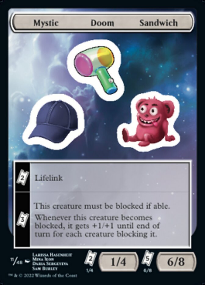Mystic Doom Sandwich [Unfinity Stickers] Magic: The Gathering