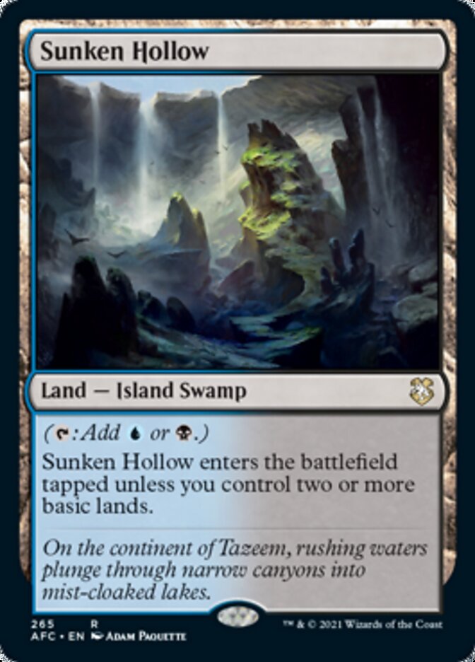 Sunken Hollow [Dungeons & Dragons: Adventures in the Forgotten Realms Commander] Magic: The Gathering