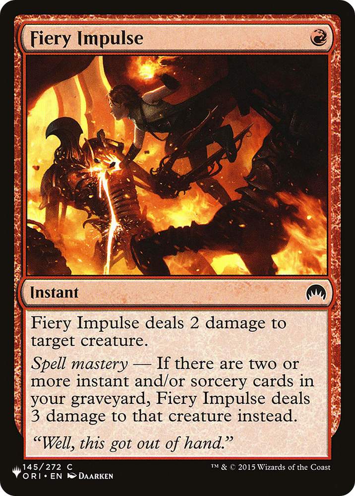 Fiery Impulse [The List] Magic: The Gathering