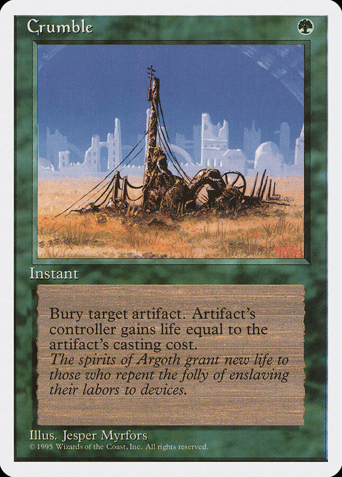 Crumble [Fourth Edition] Magic: The Gathering