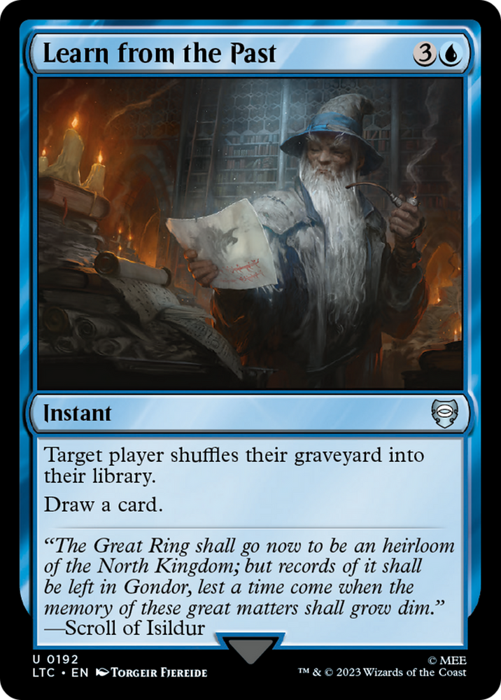 Learn from the Past [The Lord of the Rings: Tales of Middle-Earth Commander] Magic: The Gathering