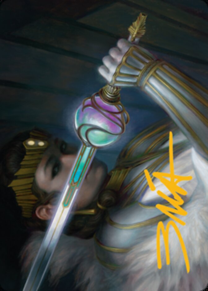 Luxior, Giada's Gift Art Card (Gold-Stamped Signature) [Streets of New Capenna Art Series] Magic: The Gathering