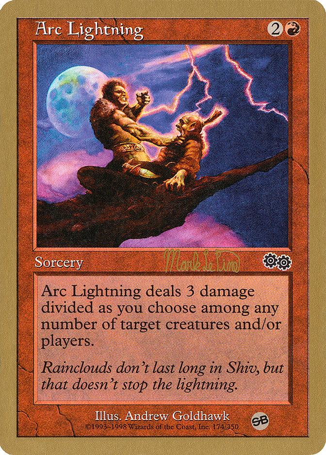 Arc Lightning (Mark Le Pine) (SB) [World Championship Decks 1999] Magic: The Gathering