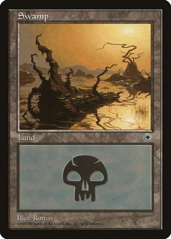Swamp (Sun Top Right) [Portal] Magic: The Gathering