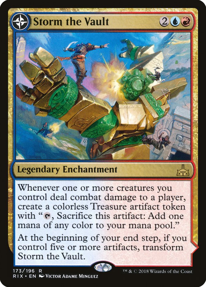Storm the Vault // Vault of Catlacan [Rivals of Ixalan] Magic: The Gathering