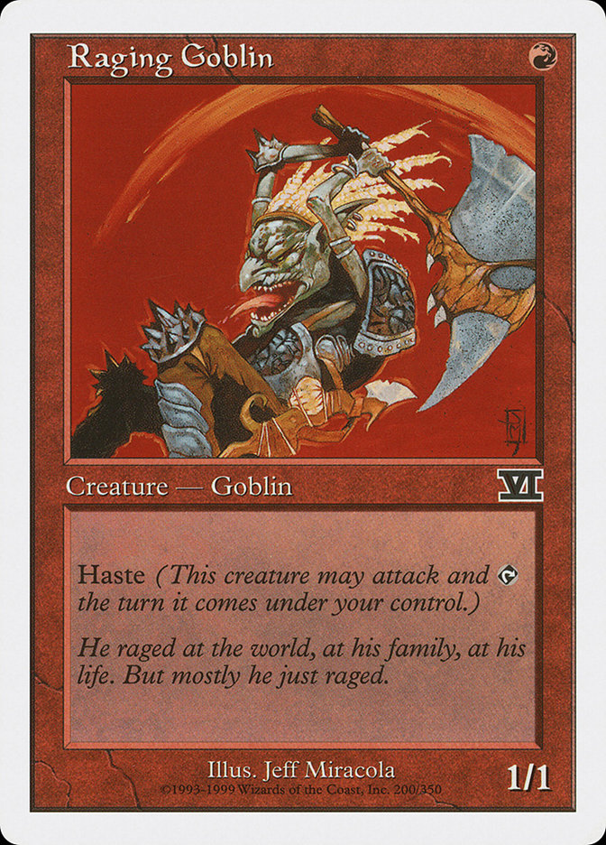 Raging Goblin [Classic Sixth Edition] Magic: The Gathering