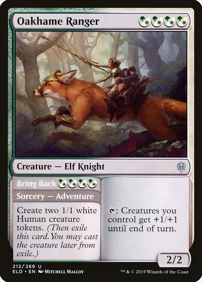 Oakhame Ranger // Bring Back [Throne of Eldraine] Magic: The Gathering