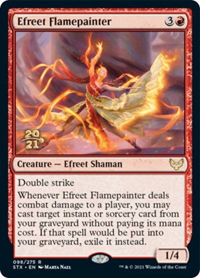 Efreet Flamepainter [Strixhaven: School of Mages Prerelease Promos] Magic: The Gathering