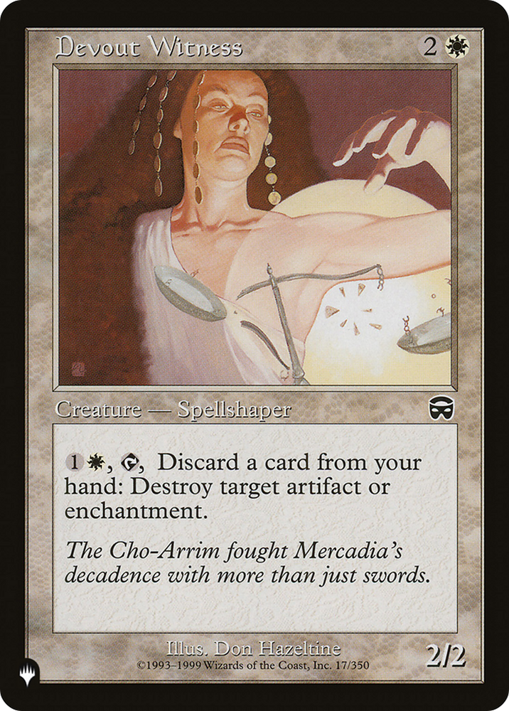 Devout Witness [The List] Magic: The Gathering