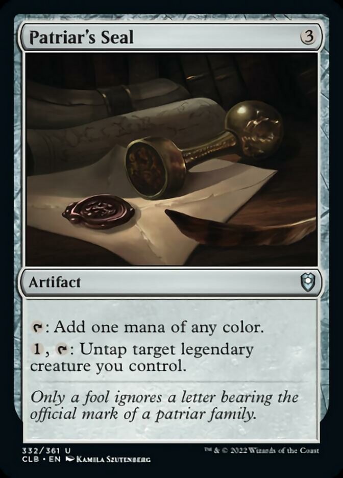 Patriar's Seal [Commander Legends: Battle for Baldur's Gate] Magic: The Gathering