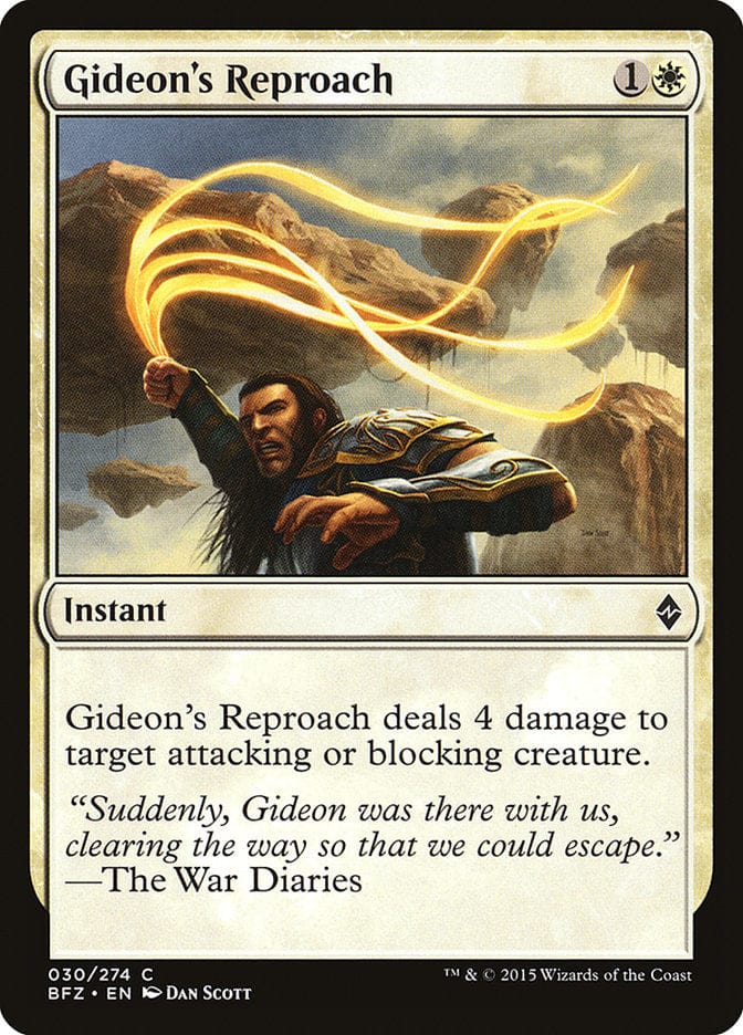 Gideon's Reproach [Battle for Zendikar] Magic: The Gathering