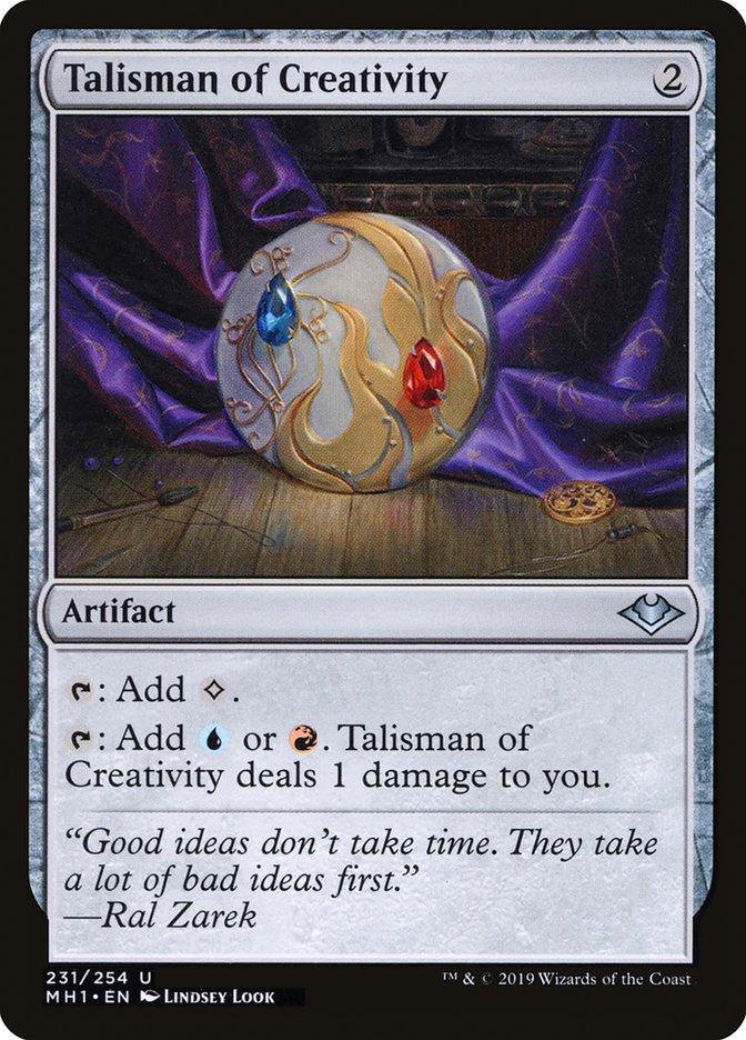 Talisman of Creativity [Modern Horizons] Magic: The Gathering