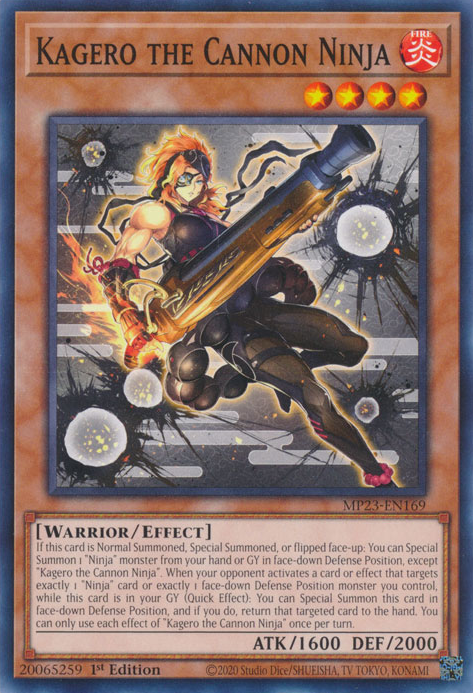 Kagero the Cannon Ninja [MP23-EN169] Common - Yugioh Cards For Your TCG Needs!