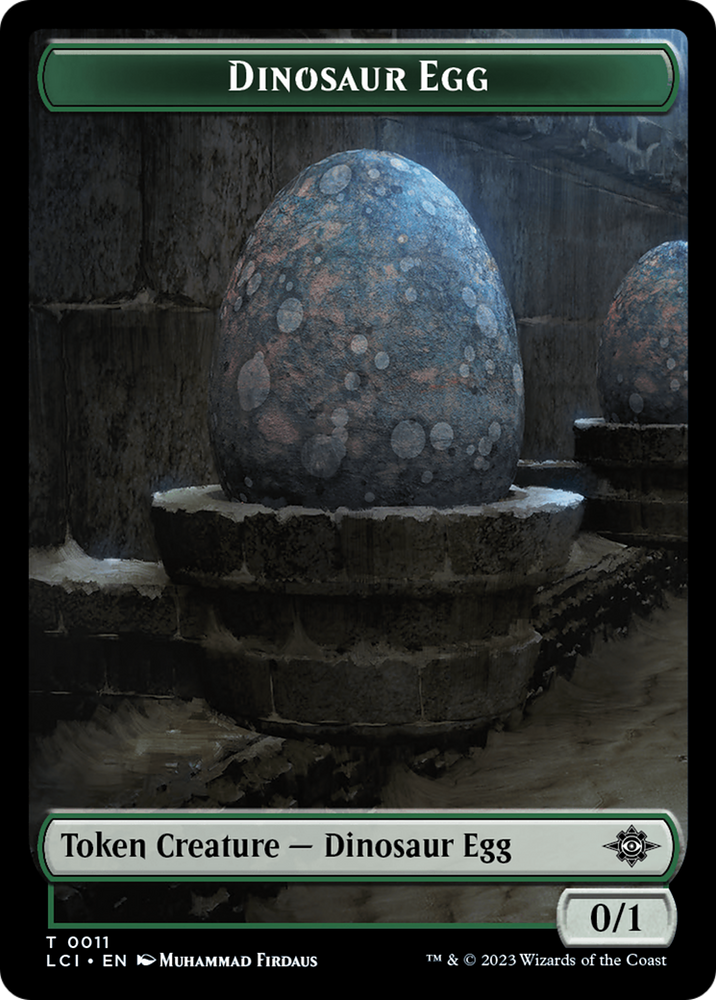 Dinosaur Egg // Dinosaur (0010) Double-Sided Token [The Lost Caverns of Ixalan Tokens] Magic: The Gathering