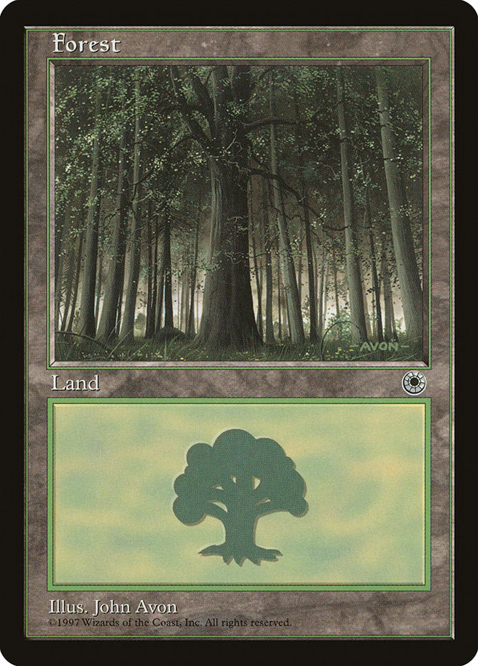 Forest (Thickest Tree in Center) [Portal] Magic: The Gathering