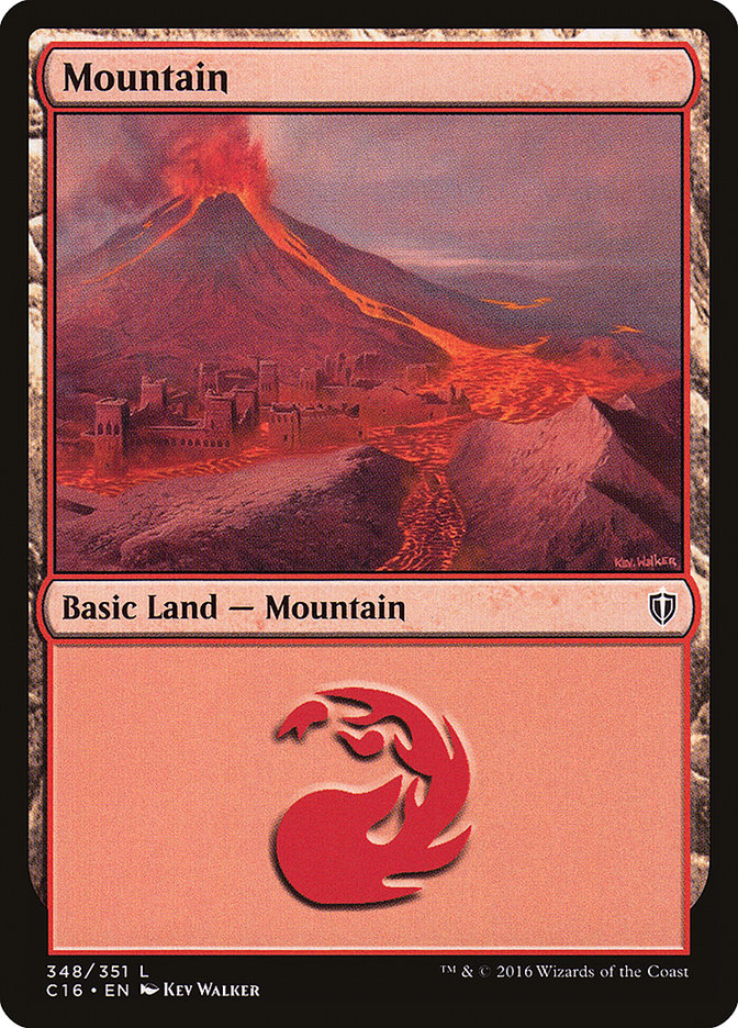 Mountain (348) [Commander 2016] Magic: The Gathering