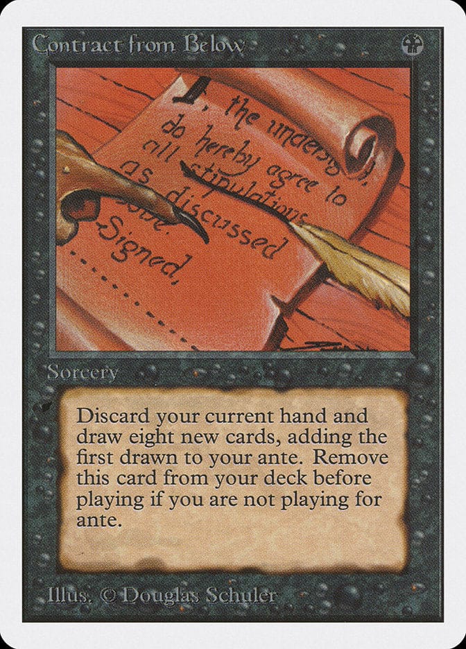 Contract from Below [Unlimited Edition] Magic: The Gathering