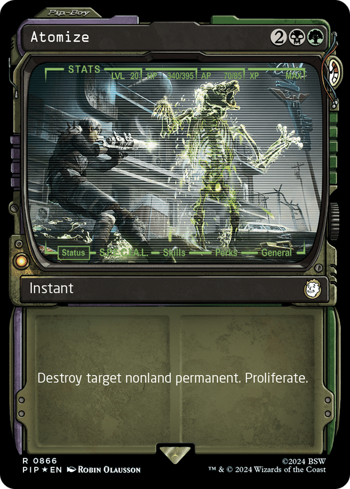 Atomize (Showcase) (Surge Foil) [Fallout] Magic: The Gathering