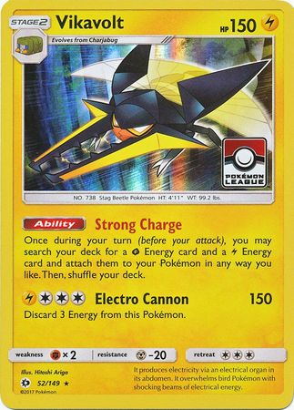 Vikavolt (52/149) (League Promo) [Sun & Moon: Base Set] Pokémon