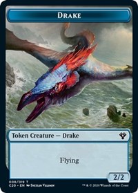 Drake // Insect (018) Double-Sided Token [Commander 2020 Tokens] Magic: The Gathering