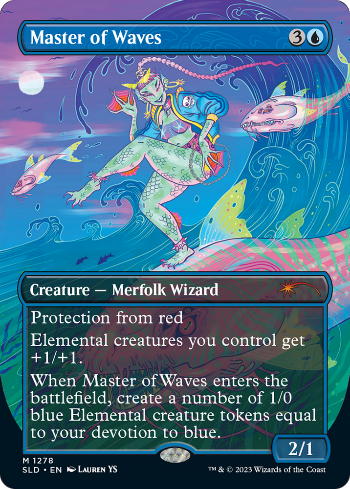 Master of Waves (Borderless) [Secret Lair Drop Series] Magic: The Gathering