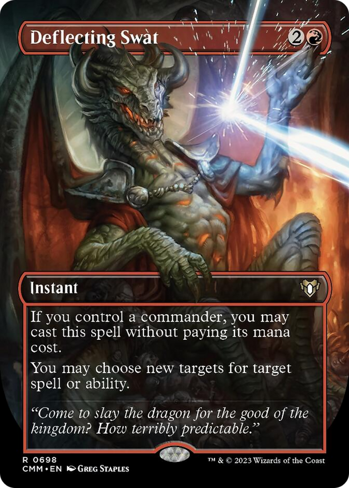 Deflecting Swat (Borderless Alternate Art) [Commander Masters] Magic: The Gathering