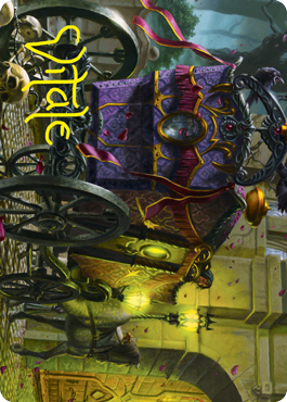 Honeymoon Hearse Art Card (Gold-Stamped Signature) [Innistrad: Crimson Vow Art Series] Magic: The Gathering