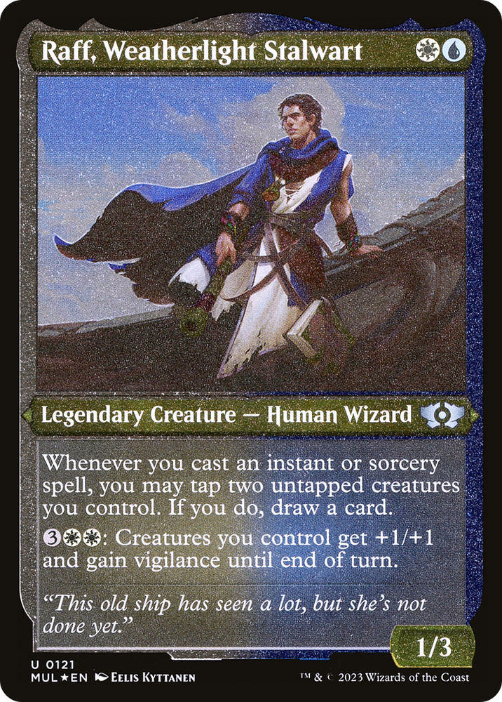Raff, Weatherlight Stalwart (Foil Etched) [Multiverse Legends] Magic: The Gathering