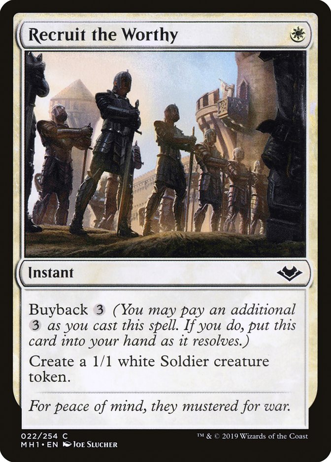 Recruit the Worthy [Modern Horizons] Magic: The Gathering