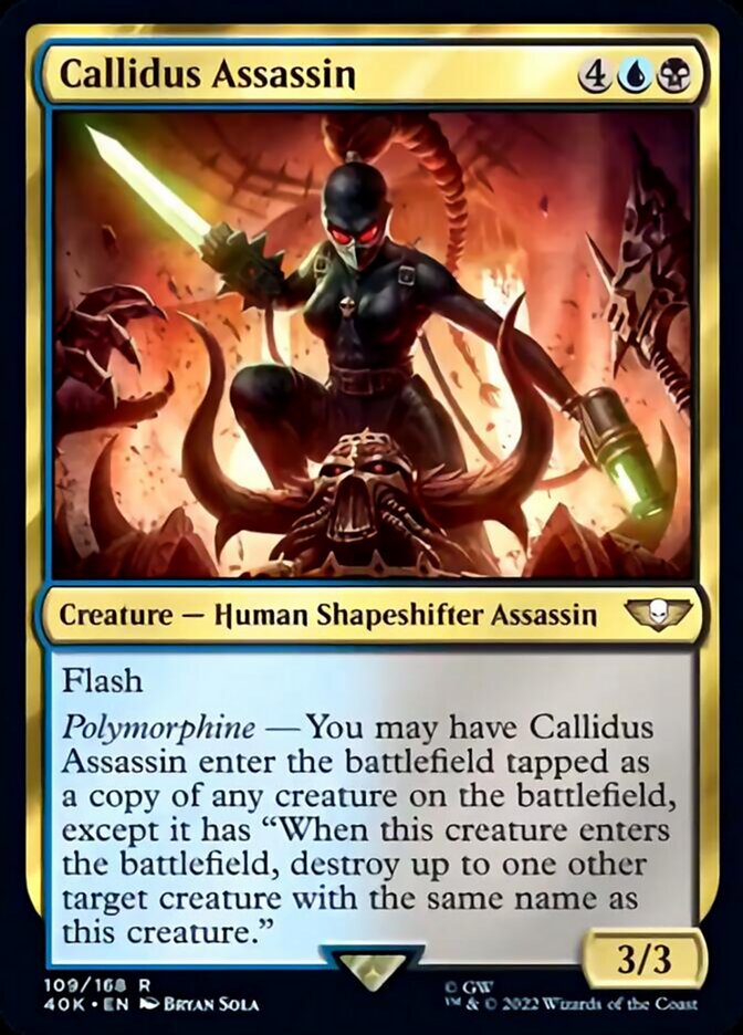 Callidus Assassin (Surge Foil) [Warhammer 40,000] Magic: The Gathering