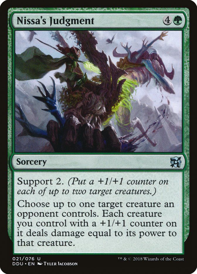 Nissa's Judgment [Duel Decks: Elves vs. Inventors] Magic: The Gathering