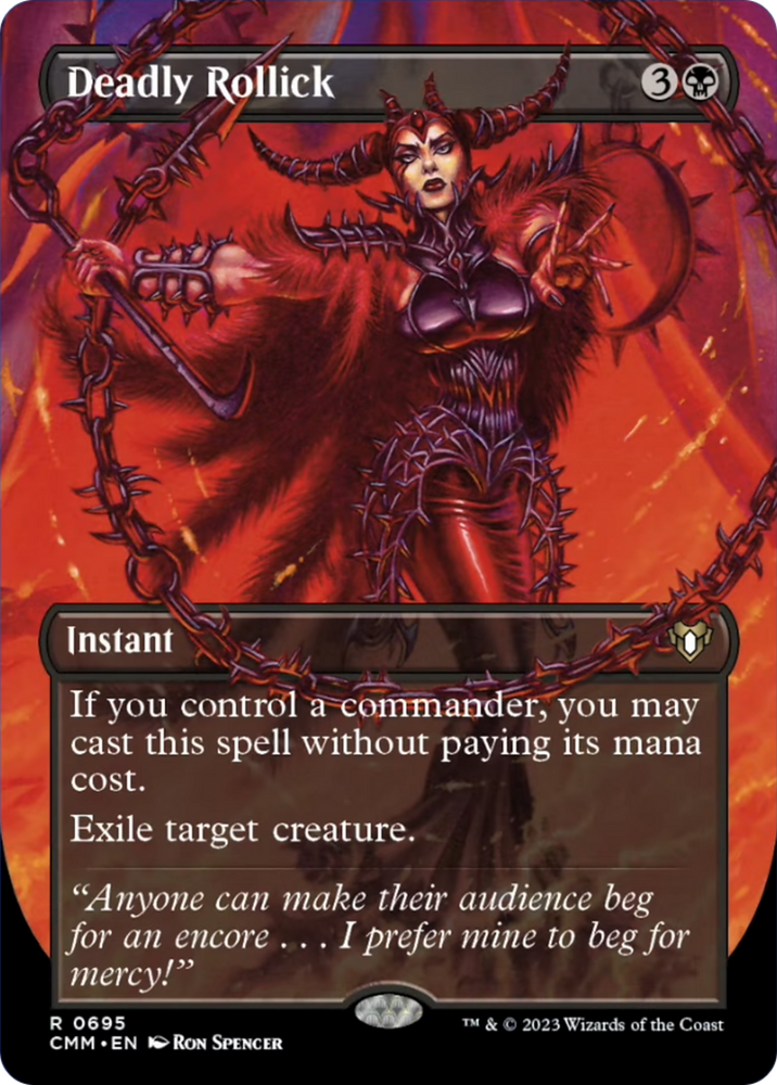 Deadly Rollick (Borderless Alternate Art) [Commander Masters] Magic: The Gathering