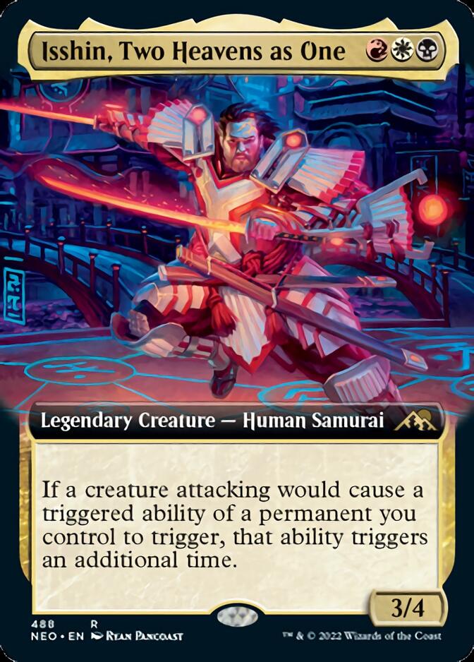 Isshin, Two Heavens as One (Extended Art) [Kamigawa: Neon Dynasty] Magic: The Gathering