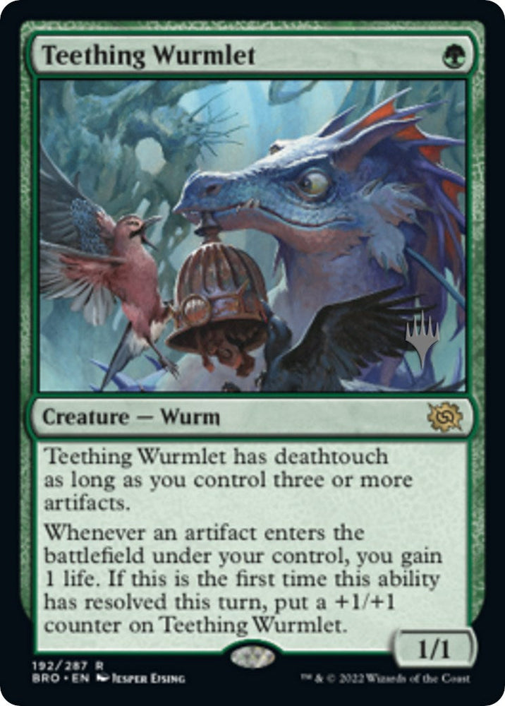 Teething Wurmlet (Promo Pack) [The Brothers' War Promos] Magic: The Gathering