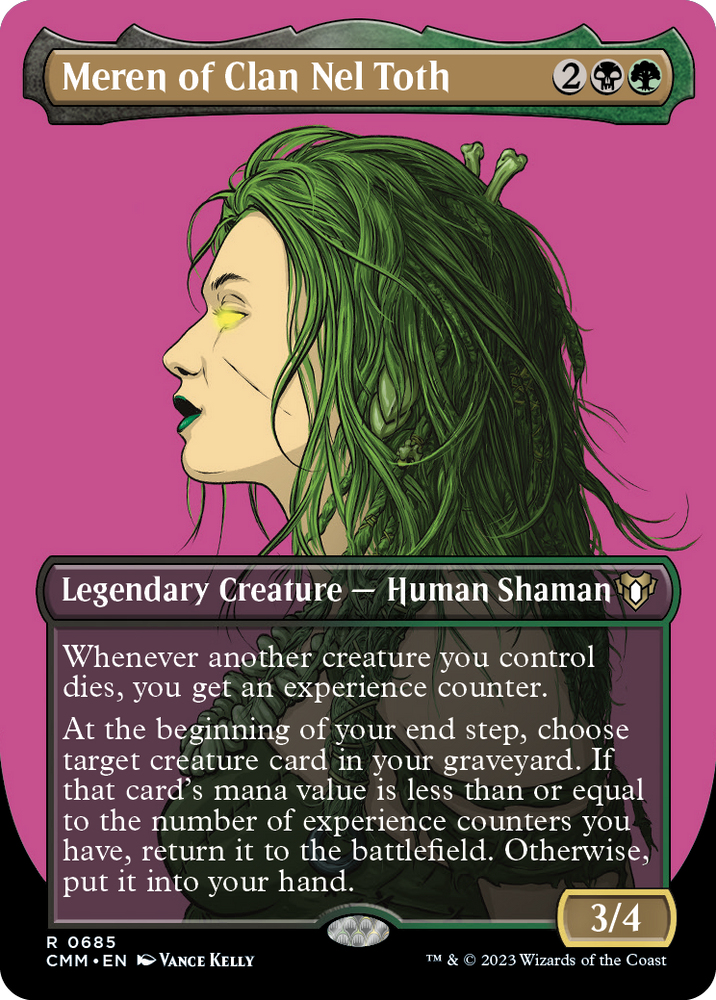 Meren of Clan Nel Toth (Borderless Profile) [Commander Masters] Magic: The Gathering