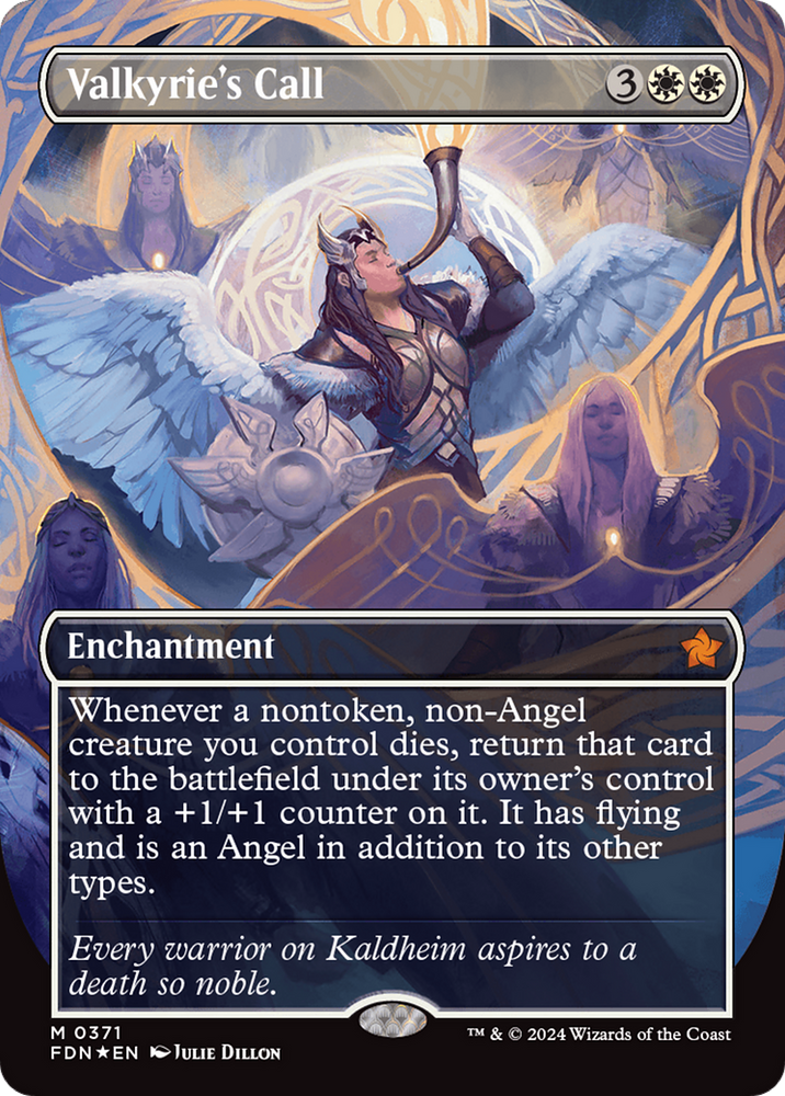 Valkyrie's Call (Borderless) (Mana Foil) [Foundations] Magic: The Gathering