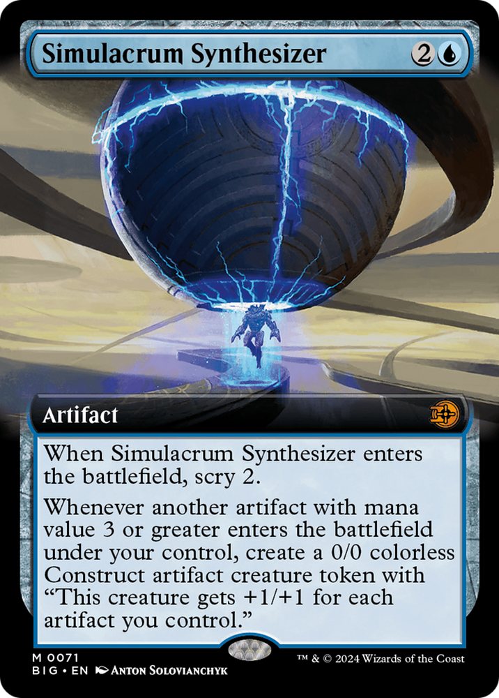 Simulacrum Synthesizer (Extended Art) [Outlaws of Thunder Junction: The Big Score] Magic: The Gathering
