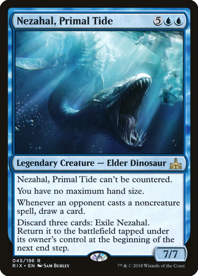 Nezahal, Primal Tide [Rivals of Ixalan] Magic: The Gathering