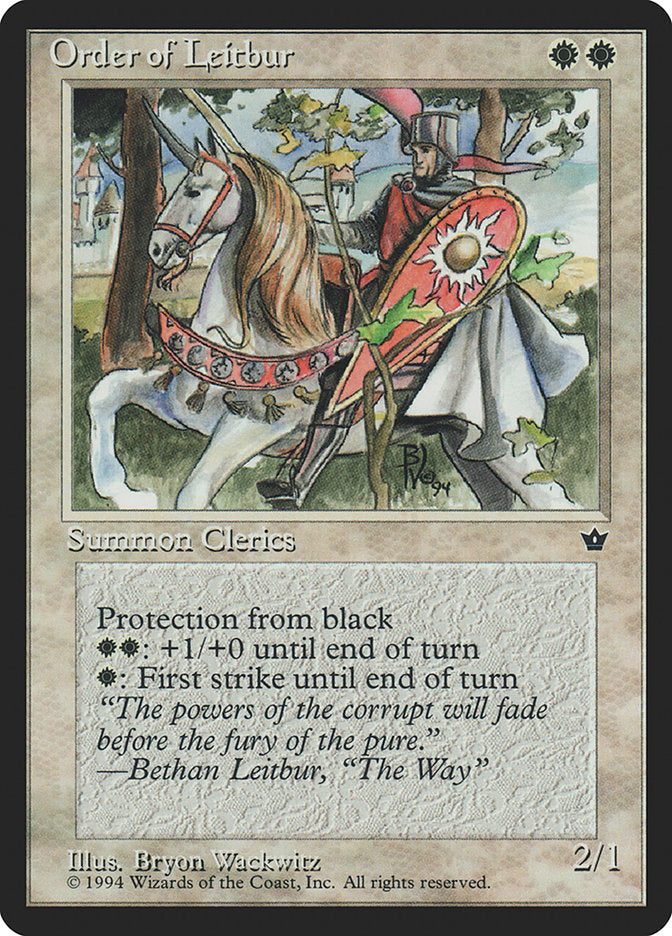 Order of Leitbur (Horse Facing Left) [Fallen Empires] Magic: The Gathering