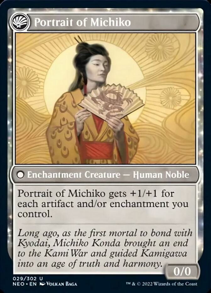 Michiko's Reign of Truth // Portrait of Michiko [Kamigawa: Neon Dynasty] Magic: The Gathering