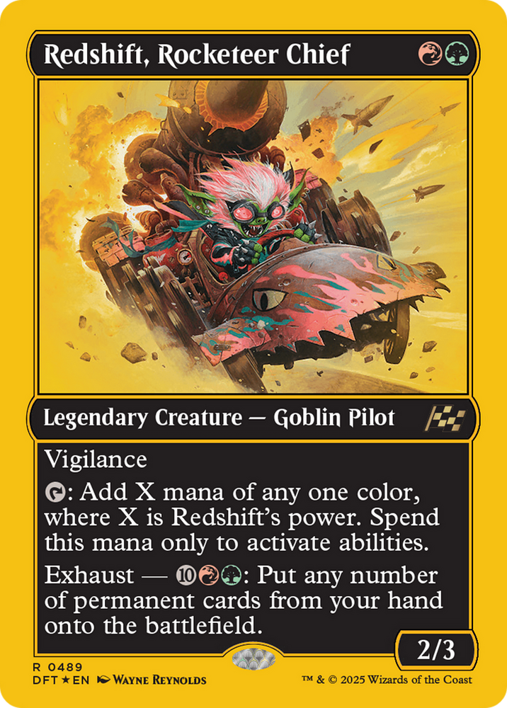 Redshift, Rocketeer Chief (First-Place Foil) [Aetherdrift] Magic: The Gathering