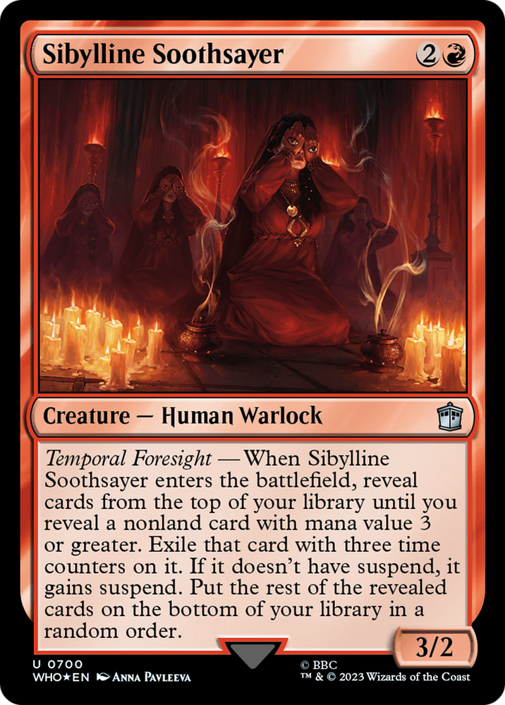 Sibylline Soothsayer (Surge Foil) [Doctor Who] Magic: The Gathering